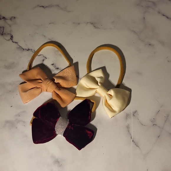 3Pc Baby Headband Bows - Picture 1 of 2